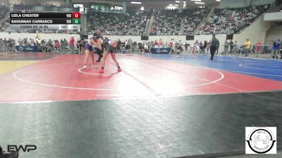 108 lbs Consi Of 32 #2 - Leila Cheater, Vian vs Savannah Carrasco, Tulsa Union Girls