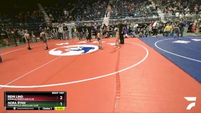 43 lbs 1st Place Match - Nora Ryan, Thermopolis Wrestling Club vs Remi Lind, Douglas Wrestling Club