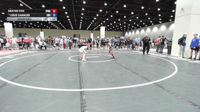 86 lbs Quarters - Dexter Fox, Open Mats vs Cruz Canales, Claremore Wrestling Club