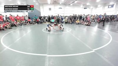 120 lbs Round Robin 1 - Greyson Archie, Jacket Wrestling Club - HS vs Greyson Boner, TB Legacy - HS