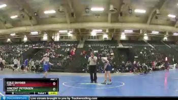 126 lbs Round 4 (16 Team) - Vincent Petersen, Kearney JV vs Cole Snyder, York