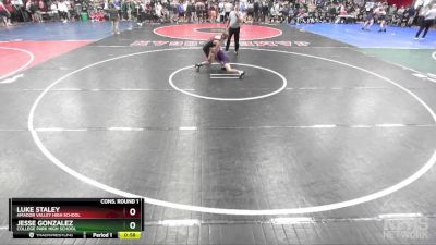 108 lbs Cons. Round 1 - Luke Staley, Amador Valley High School vs Jesse Gonzalez, College Park High School