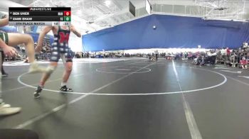 190 lbs 5th Place Match - Ben Uher, Manhattan vs Zane Shaw, Free State