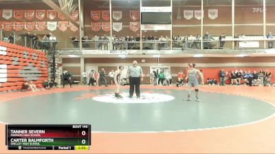 132 lbs Semifinal - Carter Balmforth, Shelley High School vs Tanner Severn, Madison High School
