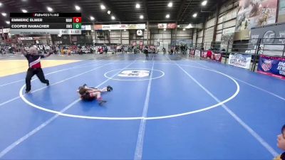 55 lbs Cons. Round 4 - Cooper Hamacher, Dickinson Wrestling Club vs Emmeric Elmer, Mobridge AAU Wrestling