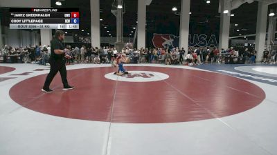 51 kg Champ. Rd Of 64 - Jantz Greenhalgh, Carbon Wrestling Club vs Cody Littlepage, Bald Eagle Wrestling