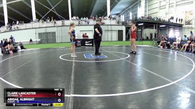 118 lbs Round 3 (4 Team) - Claire Lancaster, Oklahoma vs Abigail Albright, Kansas