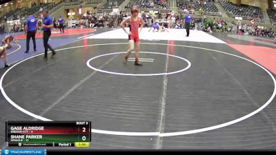 122 lbs Round 2 (4 Team) - Gage Aldridge, Oregon City vs Shane Parker, Sprague