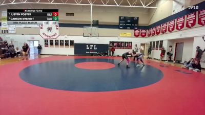 175 lbs 3rd Place Match - Carson Everett, Saratoga vs Justen Foster, Hulett