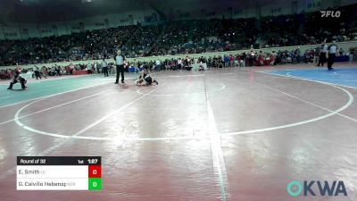 96 lbs Round Of 32 - Easton Smith, Lincoln Christian vs Gabriel Calvillo Hebensperger, Norman JH