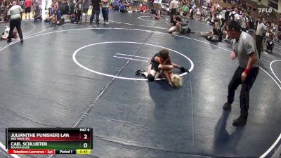 67 lbs Quarterfinal - Julian(The Punisher) Lawrence, RED WAVE WC vs Cael Schlueter, Roughhouse