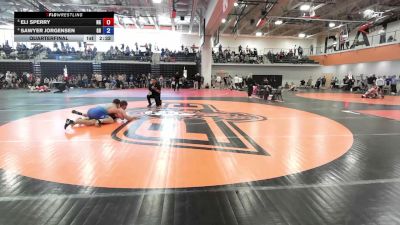 150 lbs Quarterfinal - Eli Sperry, NW Grapplers vs Sawyer Jorgensen, Greater Heights