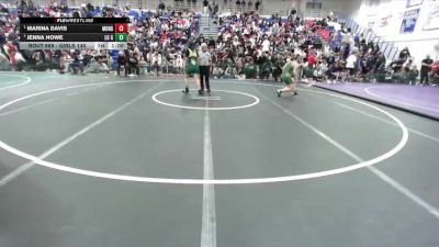 Girls 145 lbs Cons. Semi - Marina Davis, Monterey Girls vs Jenna Howe, Live Oak Girls