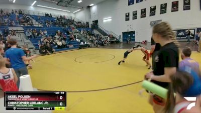 59 lbs Round 1 - Aksel Polson, Thermopolis Wrestling Club vs Christopher  LeBlanc Jr., Powell Wrestling Club