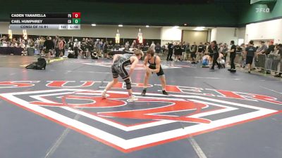 138 lbs Consi Of 16 #1 - Caden Yanarella, PA vs Cael Humphrey, CA
