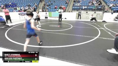 49 lbs Cons. Round 2 - Breckin Martinez, Team Haysville Wrestling Club vs Rhett Sterbenz, WR - Topeka Blue Thunder