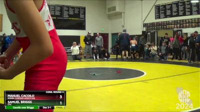 89 lbs Cons. Round 4 - Carter Fischer, Run To Danger Eastside vs Logan Her, Red Star Wrestling Academy