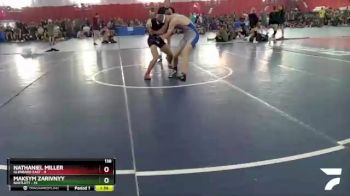 138 lbs Round 4 (10 Team) - Nathaniel Miller, Glenbard East vs Maksym Zarivnyy, Bartlett