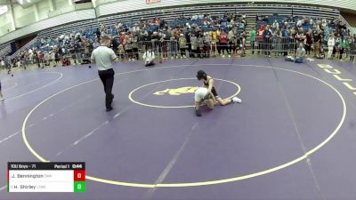 10U Boys - 71 lbs Champ. Round 2 - Jack Bennington, Contenders Wrestling Academy vs Harrison Shirley, Lebanon Tiger Wrestling Club