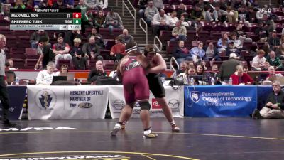 285 lbs Semifinal - Maxwell Roy, St Joseph's Prep vs Shepherd Turk, Thomas Jefferson