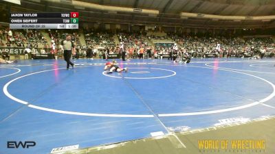 80 lbs Round Of 32 - Jaxon Taylor, Techfall Wrestling Club vs Owen Seifert, Team Barracuda