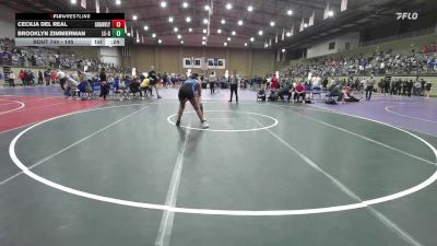 145 lbs Cons. Round 3 - Cecilia Del Real, Grain Valley vs Brooklyn Zimmerman, Lincoln East
