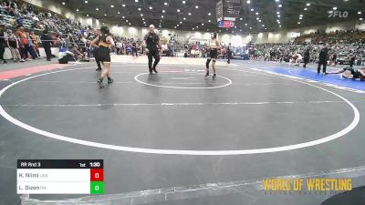 90 lbs Rr Rnd 3 - Kellan Niimi, USA Gold vs Lily Dizon, RedWave Wrestling