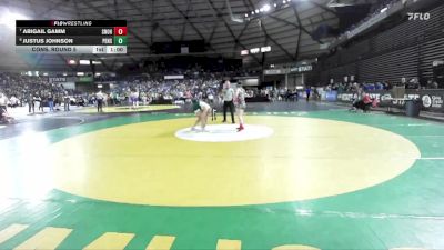 Girls 3A 120 lbs Cons. Round 5 - Justus Johnson, Peninsula (Girls) vs Abigail Gamm, Snohomish (Girls)