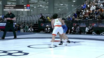 63 kg Quarters - Landon Drury, NMU-National Training Center vs Rhett Peak, Position Wrestling/NYAC