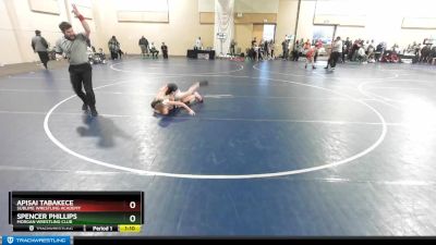 85 lbs Cons. Round 5 - Spencer Phillips, Morgan Wrestling Club vs Apisai Tabakece, Sublime Wrestling Academy