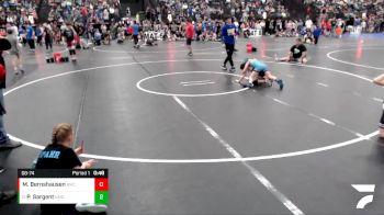 68-74 lbs Quarterfinal - Peyton Sargent, Midwest Destroyers vs Miley Bernshausen, FoxFit Wrestling