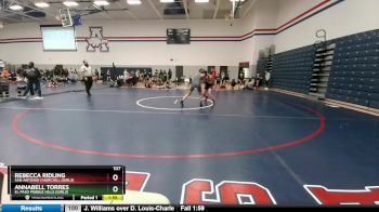 107 lbs Round 4 - Annabell Torres, El Paso Pebble HIlls (Girls) vs Rebecca Ridling, San Antonio Churchill (Girls)