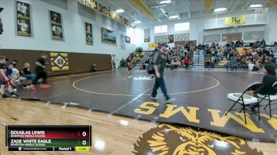 110 lbs Cons. Semi - Zade White Eagle, Riverton Middle School vs Douglas Lewis, Riverton Middle School