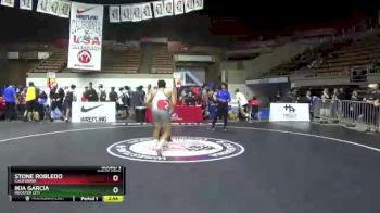 86 lbs Round 3 - Stone Robledo, California vs Ikia Garcia, Rooster City