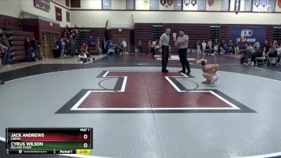 120 lbs Cons. Round 1 - Cyrus Wilson, Roland-Story vs Jack Andrews, Lisbon