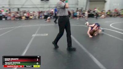 76 lbs Round 1 (4 Team) - David Krantz, Revival vs Teagan Raykos, Grit Mat Club