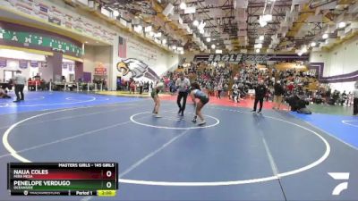 145 Girls Quarterfinal - Naija Coles, Mira Mesa vs Penelope Verdugo, Oceanside