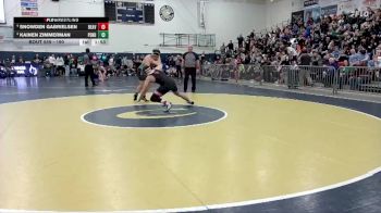 190 lbs 1st Place Match - Snowden Gabrielsen, Beaverton vs Kainen Zimmerman, Pendleton