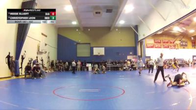 157 lbs Champ. Round 2 - Christopher Leon, Damien vs Reese Elliott, San Jacinto