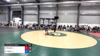 60 kg Quarterfinal - Keith Ransom, BullTrained vs Maximillian Leete, Doughboy Red