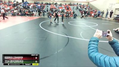 56 lbs Quarterfinal - Titus Brackebusch, Cherry Creek Wrestling Club vs Keidrick O`Bannon, FordDynastyWrestlingClub