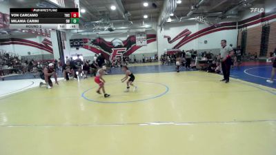 40 lbs Round 2 - Von Carcamo, Threshold Wrestling Club vs Milania Carini, 951 WC