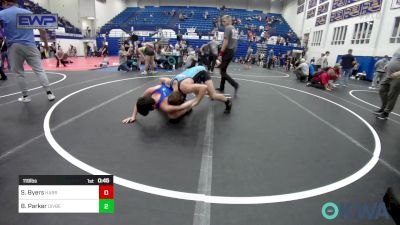 119 lbs Consolation - Samuel Byers, Harrah Little League Wrestling vs Brody Parker, Division Bell Wrestling