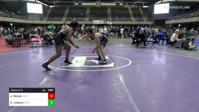 189 lbs Consi Of 4 - Julian Reyes, Upper Marlboro vs Caleb Ladson, West Friendship