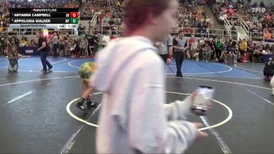 75 lbs Quarterfinal - Aryanna Campbell, Pursuit Wrestling vs Appolonia Walker, Madison Plains