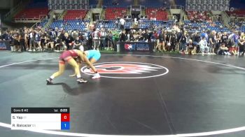 106 lbs Cons 8 #2 - Samantha Yap, Connecticut vs Rylee Balcazar, Colorado
