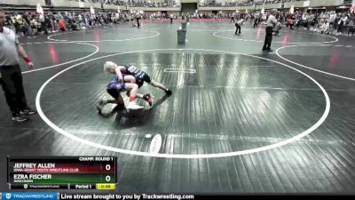 87 lbs Champ. Round 1 - Ezra Fischer, Wisconsin vs Jeffrey Allen, Iowa-Grant Youth Wrestling Club