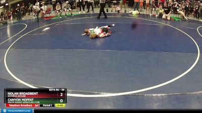 59 lbs Cons. Round 3 - Canyon Moffat, South Summit Wrestling Club vs Nolan Broadbent, Olympus-Skyline