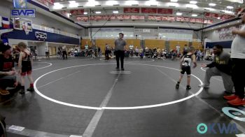 40 lbs Semifinal - Denver Dudley, Hinton Takedown Club vs Junior Garcia, Midwest City Bombers Youth Wrestling Club