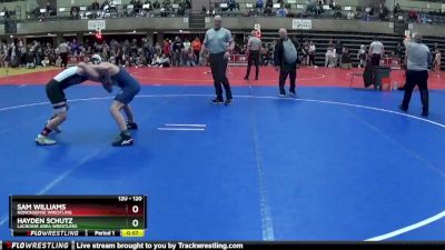 120 lbs Cons. Round 3 - Hayden Schutz, LaCrosse Area Wrestlers vs Sam Williams, Nononsense Wrestling